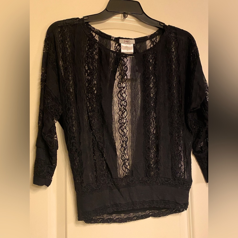 Women’s sexy black top with open back split